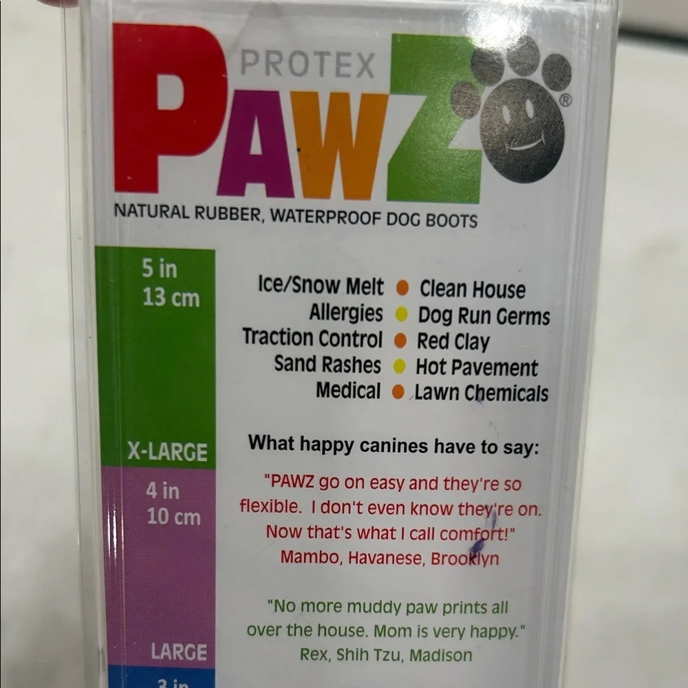 Protex Pawz Rubber Dog‎ Boots X-Small - Orange
